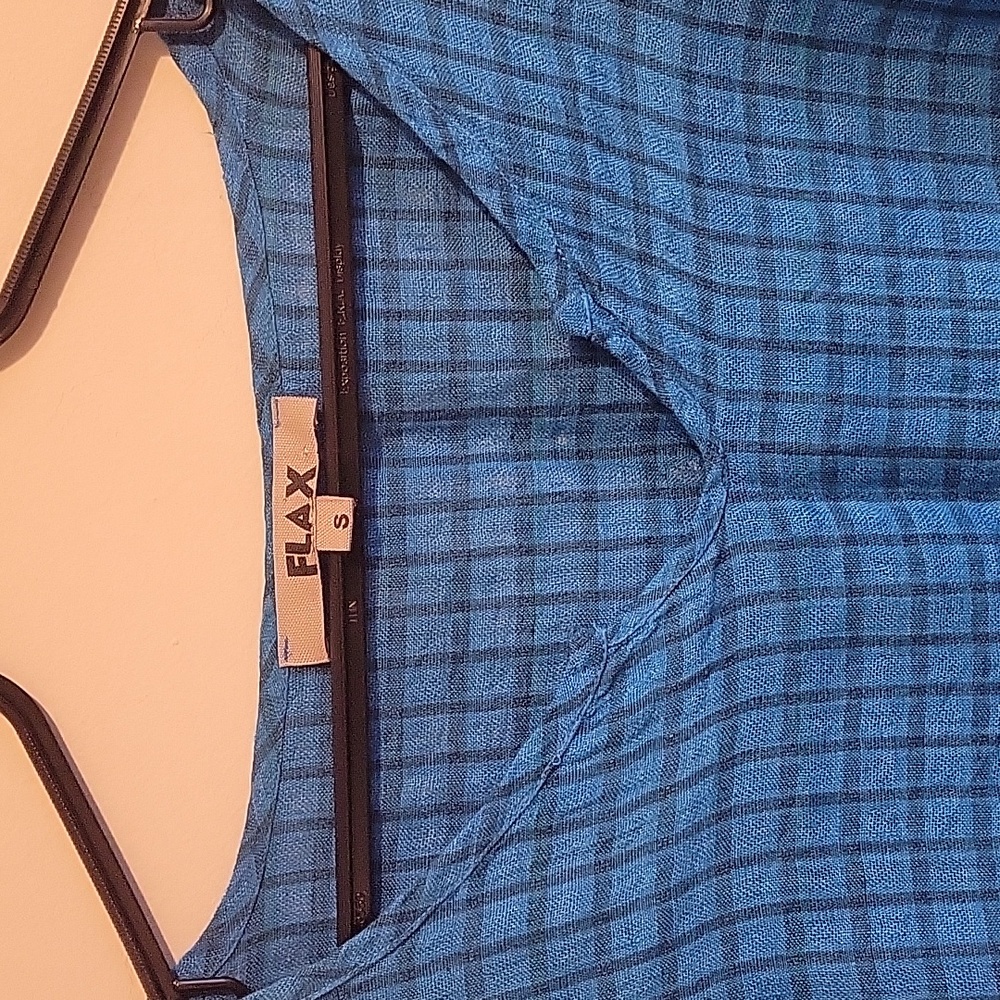 Flax Plaid Linen Top - Picture 4 of 6